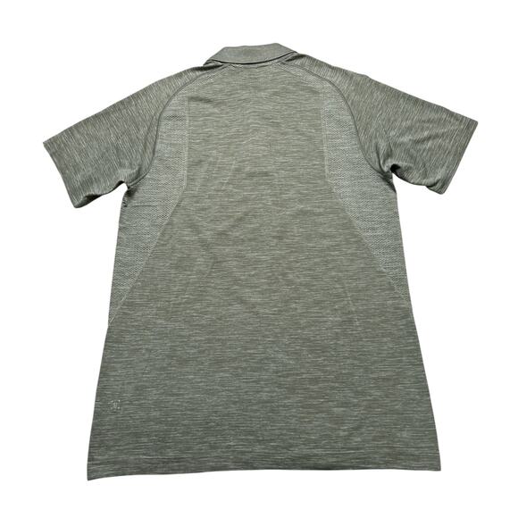 Lululemon Metal Vent Polo 2 Shirt Mens Medium BlueGreen Performance Short Sleeve - Picture 5 of 14